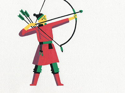 Anchor Point archery art artist illustration illustrator mongolian posca red sports