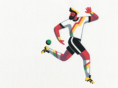 Heel Flick art artist football footy germany illustration illustrator world cup world cup 2018