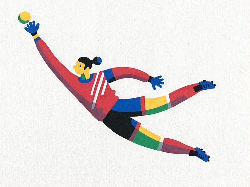 Dive football footie goalkeeper illustration illustrator posca russia world cup world cup 2018
