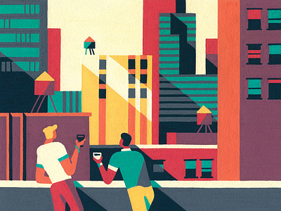 Views art artist city cityscape illustration illustrator manhattan new york new york city painting posca skyscraper