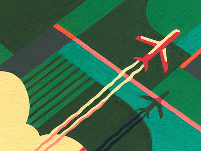 The Journey Begins (crop) acrylic airplane art artist illustration illustrator markers molotow paint painting posca travel