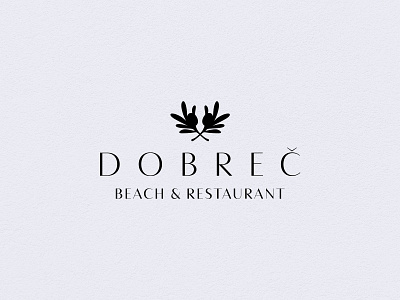 Dobrec beach & restaurant logo graphic design