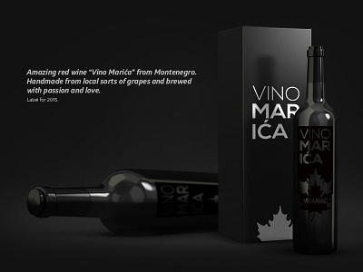Vino Marica / bottle packaging bottle montenegro packaging podgorica vino vranac wine