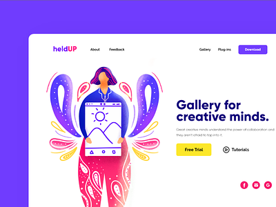 heldUP Gallery UI branding design graphic design illustration illustrator shots ui uiux web design website