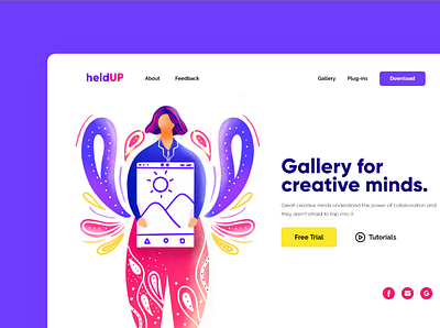 heldUP Gallery UI branding design graphic design illustration illustrator shots ui uiux web design website