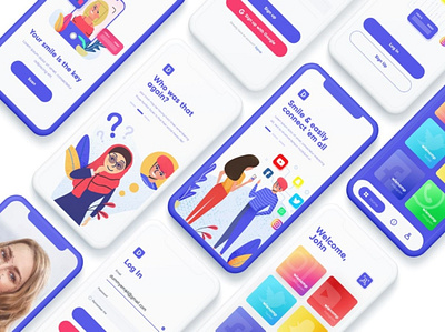 Dife UI concept : social media face recognition app abstract app design graphic design illustration ui uiux vector web design website