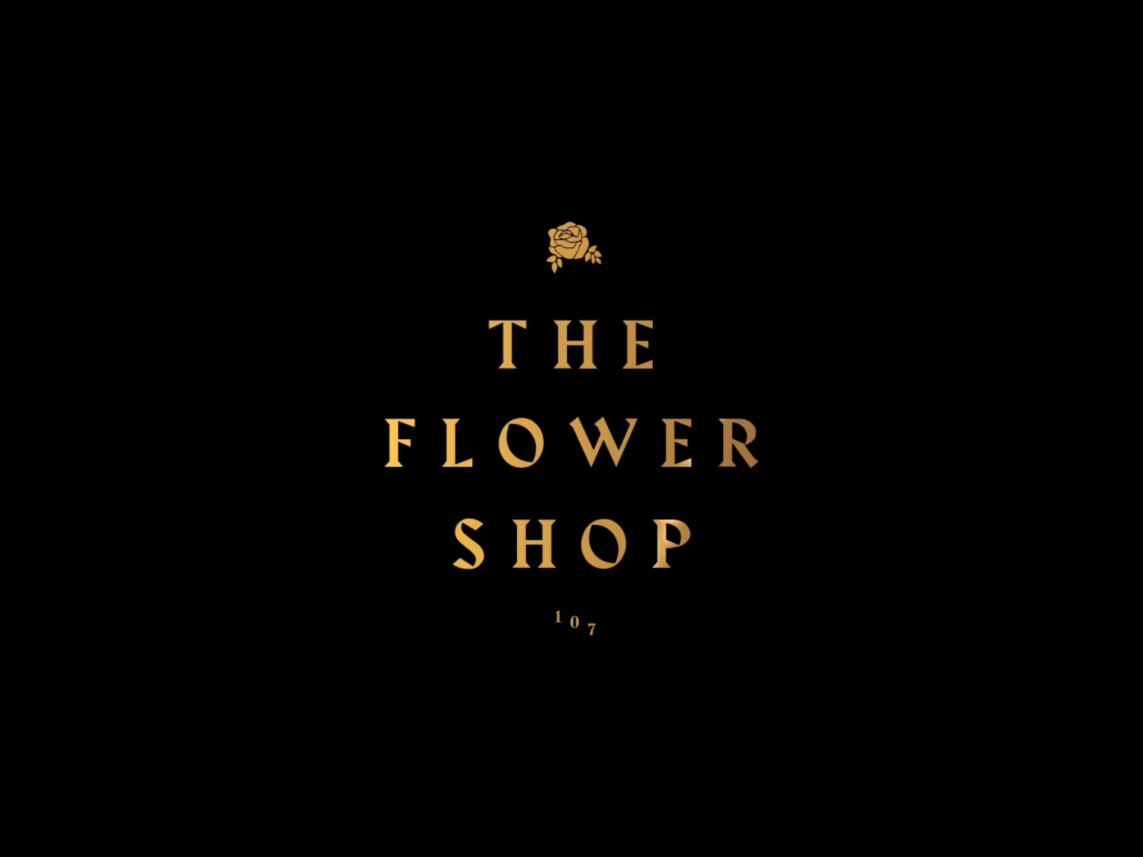 The Flower Shop logo animation animation flower gold logo animation logo reveal looped nyc restaurant rose shop typography animation