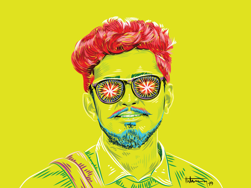 Experimental Vector Portrait by T H Tonmoy on Dribbble