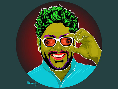 Vector Portrait bangladeshi cg painting colourful portrait digital painting pop art rickshaw art traditional art vector art vector portait