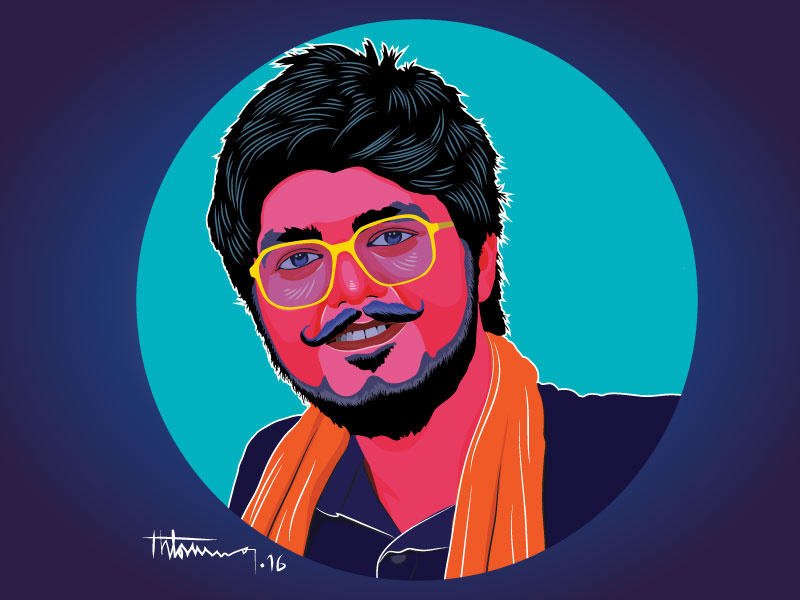 Vector portrait by T H Tonmoy on Dribbble