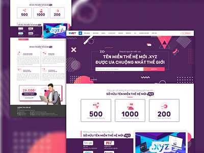 iNET Domain .xyz Landing Page design domain figma illustration inspiration landing page ui uiux user interface ux web web design website xyz