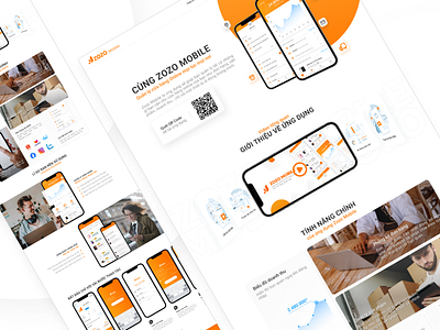 Zozo Mobile App Release app design figma inspiration landing page mobile release ui user experience user interface ux web website