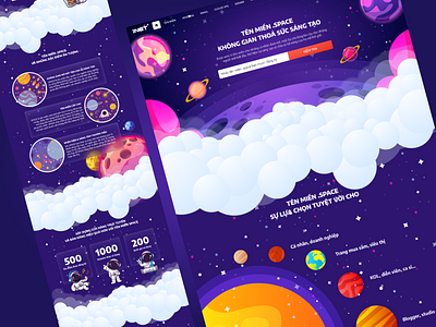 iNET Domain .space Landing Page cosmos design domain figma illustration inspiration landing page space ui uiux universe user experience user interface ux web web design website
