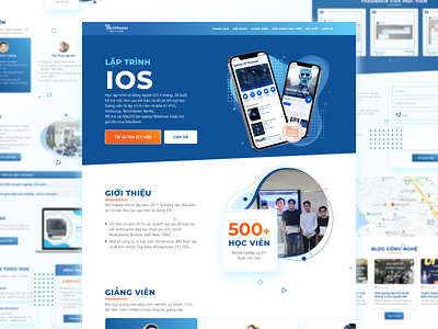 Techmaster IOS Class design idea figma inspiration ios landing page techmaster ui uiux user experience user interface ux web design website