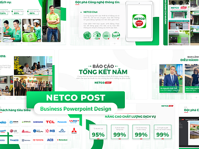 NETCO Post Powerpoint Design business design graphic design green inspiration minimal modern motion graphics netco pptx simple slide template