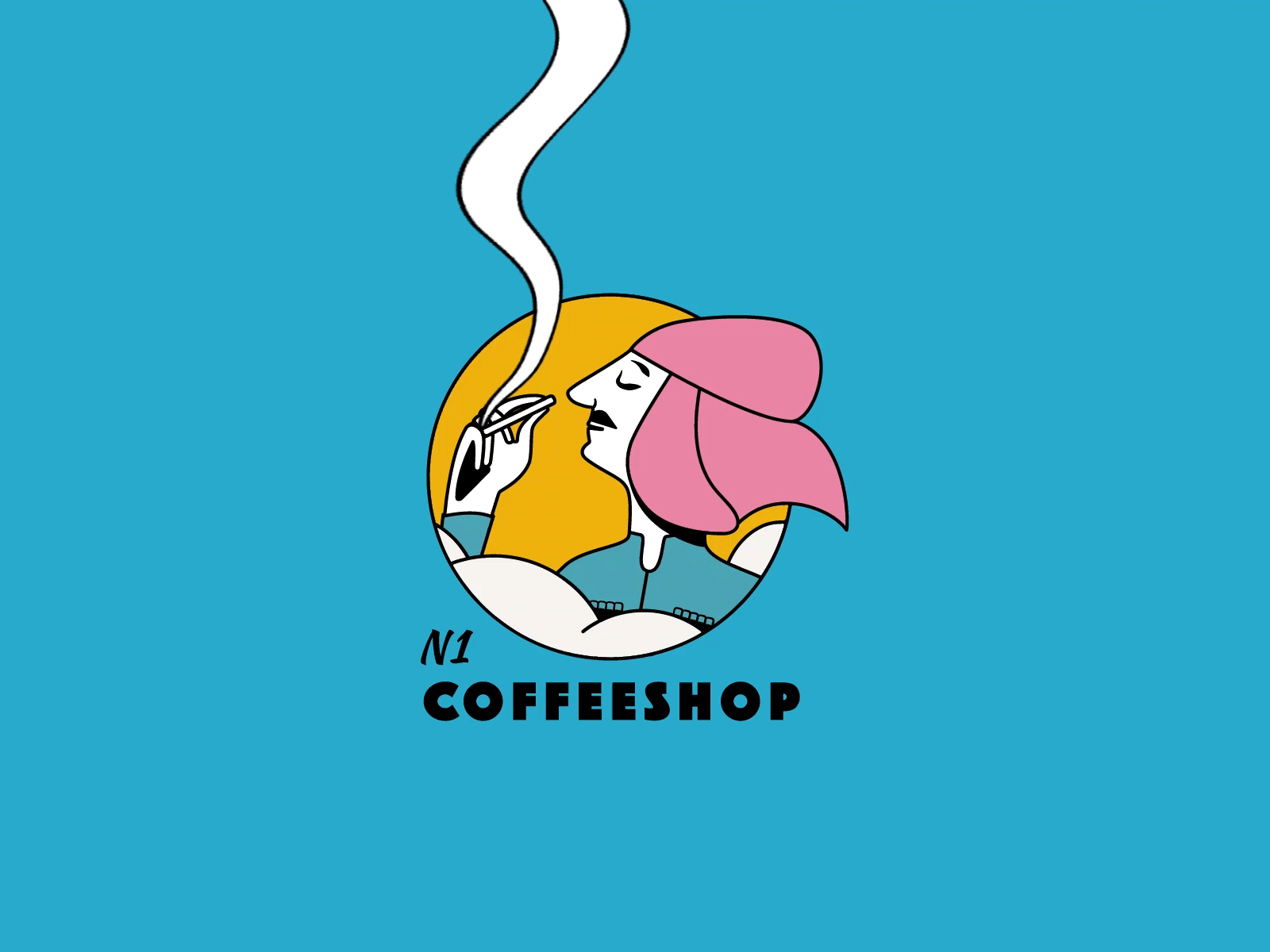 Logo for Coffee Shop animation branding coffeeshop design illustration logo logo design logodesign