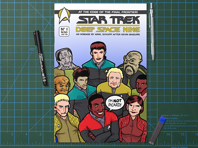 Star Trek Deep Space Nine Homage comic book comic book cover comic books comics cover deep space nine design editorial design graphic design illustration sci fi sketch star trek