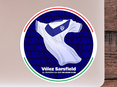 Velez Sarsfield football sticker design football graphic design illustration jersey sticker