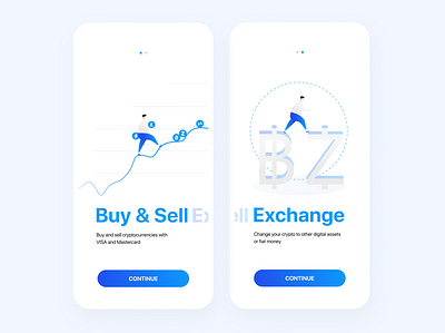 Cryptocurrency Wallet Onboarding app crypto exchange crypto wallet cryptocurrency design finance finance app illustration onboarding ui walkthrough