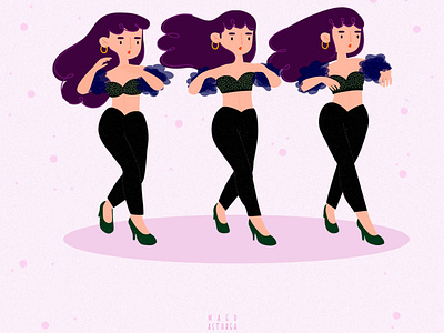 Selena Quintanilla designer girl girlpower illustration illustrator music pink quintanilla quintanilla selena vector wacom
