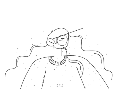 BW doodle girl girlpower illustration illustrator wacom