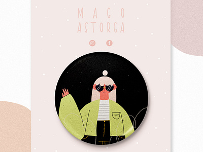 button art button designer girl illustration illustrator pink power shop online