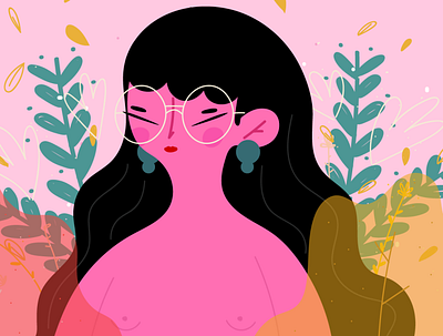 tiempo adobe designer doodle girl illustration illustrator pink pwr vector wacom
