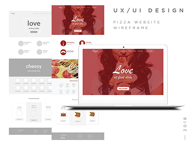 UX/UI Pizza design designer digital illustration sketch ux ui ux ui design website