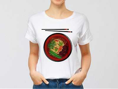 Taiwanese (Asian food) illustration illustration art illustrations noodles noodles lover t shirt design taiwanese