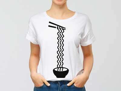 noodles illustration illustration art illustrations noodles noodles lover t shirt design t shirt mockup