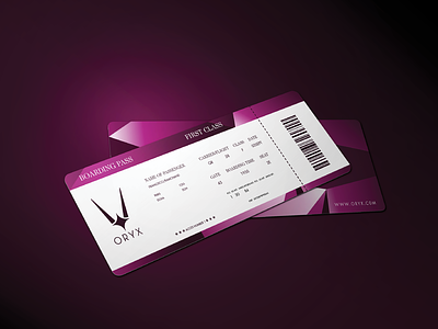 Oryx -flight ticket
