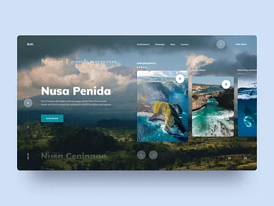 Nusa Penida Design Concept bali concept conceptpage design figma nusapenida rebound typography ui