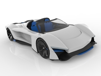 Menifr cad car concept illustration render rendering roadster supercar