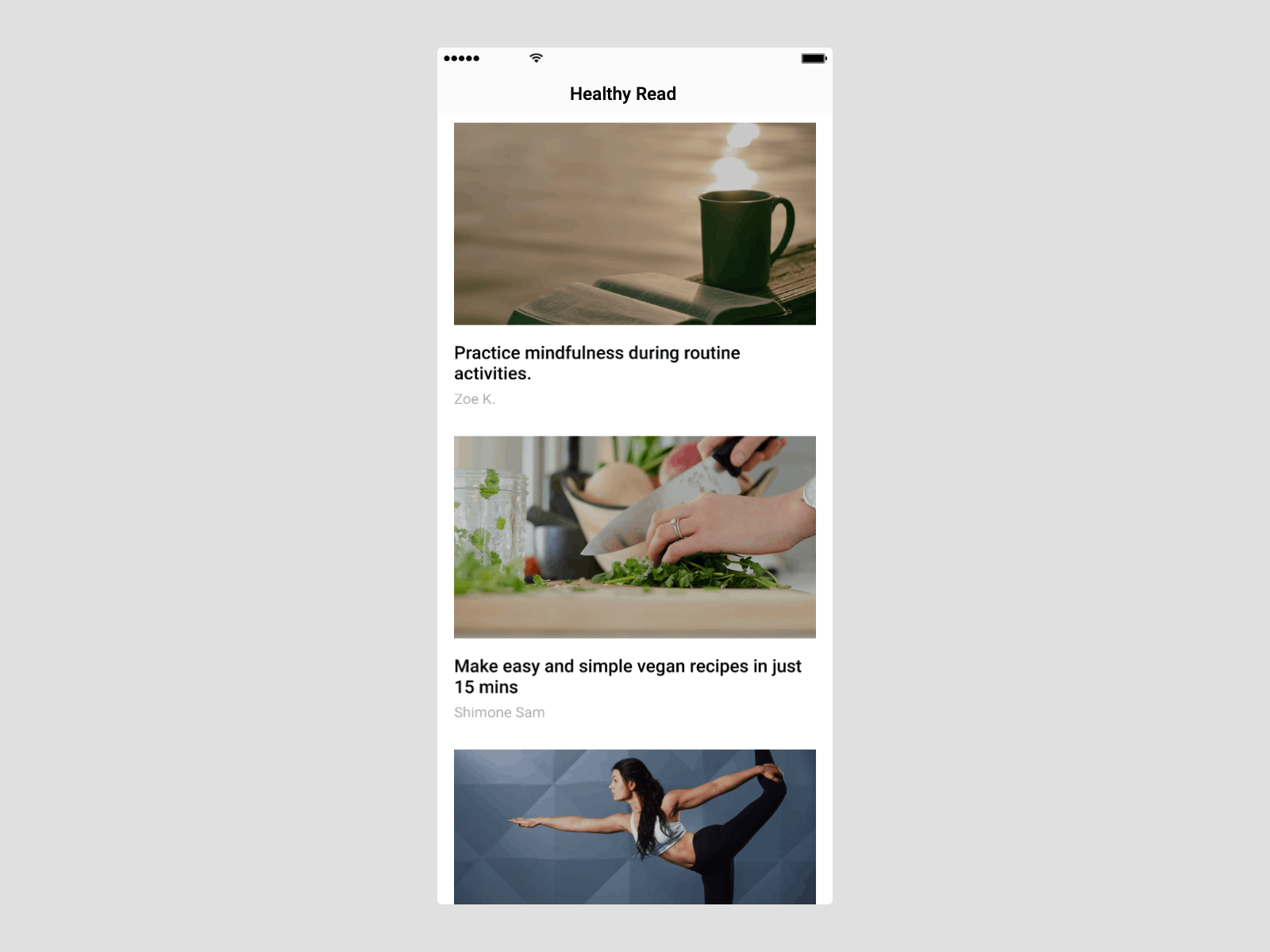 Healthy Read_Animation app blog cooking design figma figmadesign fitness healthy eating heathy ios media mindfulness news principle product design reading recipe ui uidesign ux