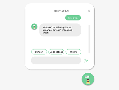 Conversational bot ai bot chat chatbot conversation conversational ui e commerce e commerce website figma messenger ui uiux