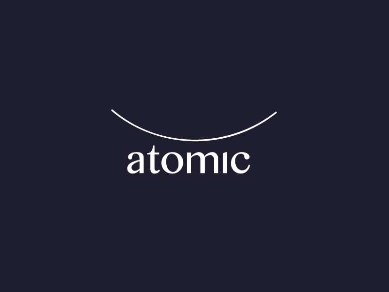Atomic Logo after effects animation atom atomic logo minimal