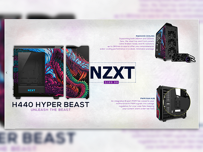 Nzxt Hyper Beast Case Advert advert branding concept design gaming graphics marketing nzxt pc pc case photoshop poster