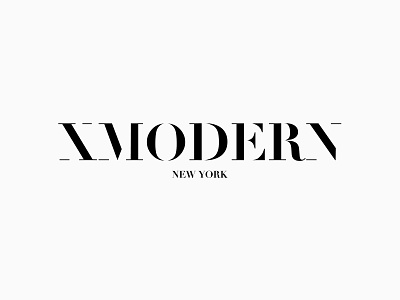 X Modern Logo black and white bold brand branding clean clothing design fashion font hairline high contrast logo modern negative space new york professional serif type typeface x