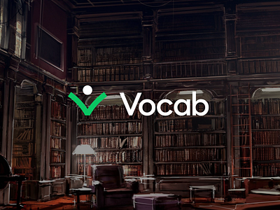 Vocab Logo abstract app brand branding business clean company design education geometric language learn library linguistics logo v vocab