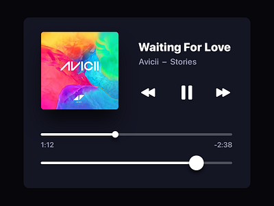 Music Player avicii dailyui ios iphone music player ui