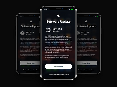 Software Update Overlay alert blur dailyui ios iphone overlay popup software text ui update
