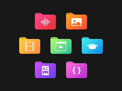 Gradient Folder Icons