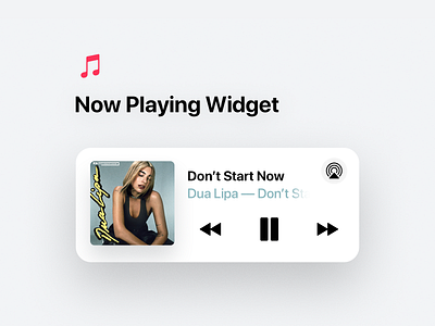 Now Playing Widget album art art clean design interface ios iphone macos music now playing simple ui ux