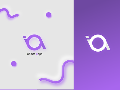 Design Infinite Apps branding colors design gradiant indentity logo mark minimal modern vector youtube channel