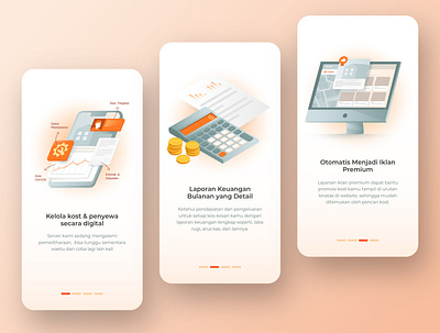 Onboarding screen for app clean design flat illustration minimal onboardingscreen ui vector