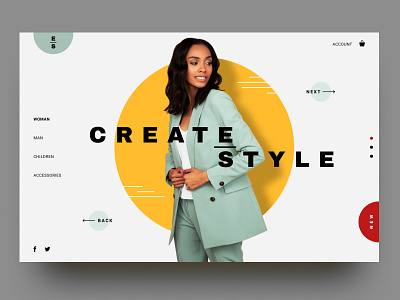 Clothing Store clothing brand design store suit typography ui uiuxdesign ux web woman