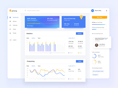 Worker Dashboard charts dashboard dashboard design dashboard ui diagram digital graphics graphs icon process profile statistic ui ux user dashboard web