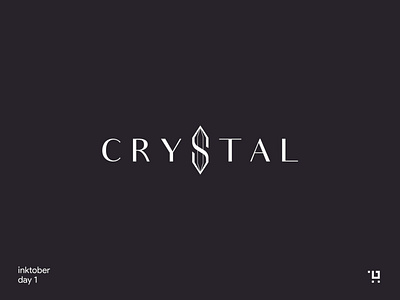 Crystal branding inktober logo wordmark