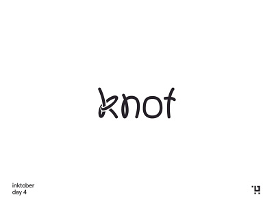 Knot branding inktober logo wordmark