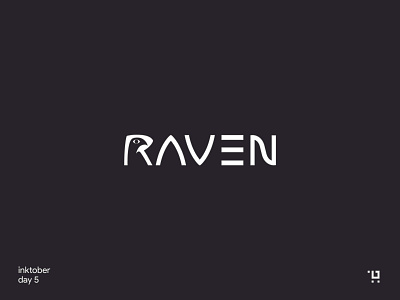 Raven branding inktober logo wordmark